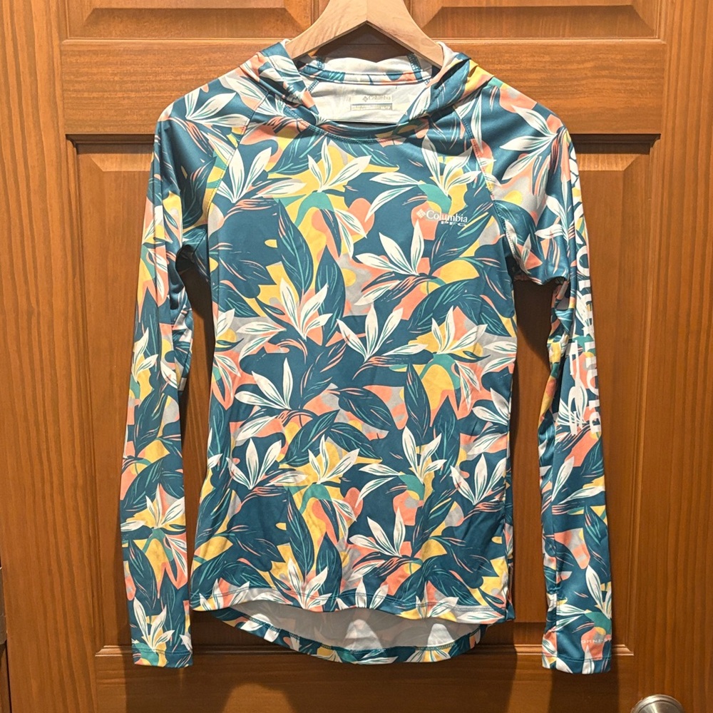 Columbia Multicolor Leaf Print Hoodie